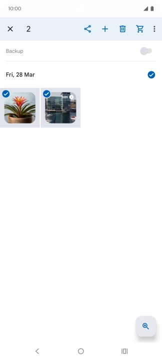 Press the share icon.