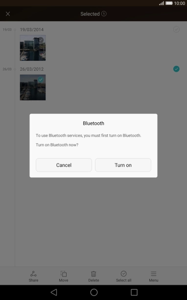 If Bluetooth is turned off, press Turn on to turn it on.