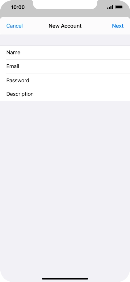Press Description and key in the required name.
