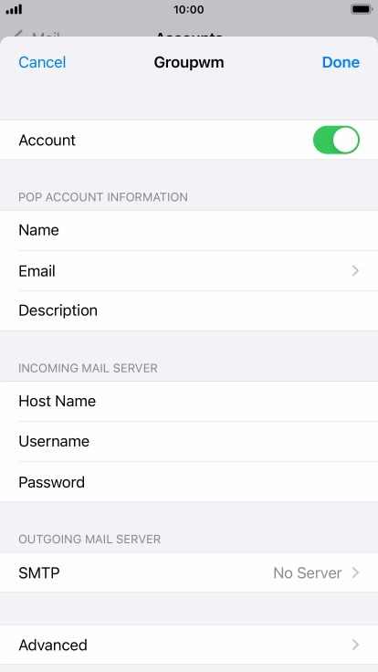 Press SMTP. Press SMTP.
