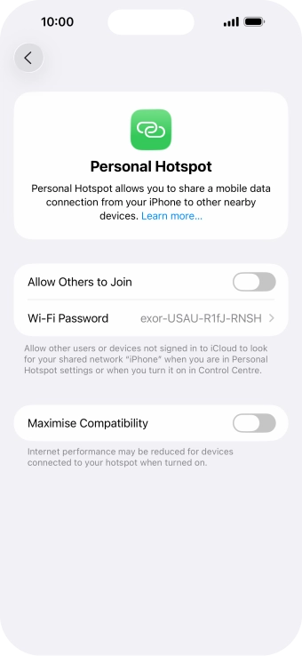 Press Wi-Fi Password and key in the required password. Press Wi-Fi Password and key in the required password.