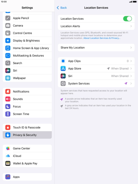 Press the required app. Press the required app.