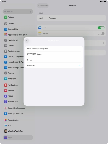 Press Password.