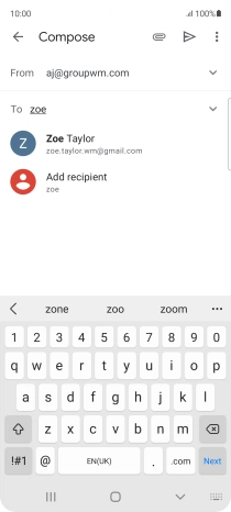 Press the required contact. Press the required contact.