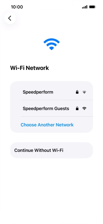 Press the required Wi-Fi network. Press the required Wi-Fi network.
