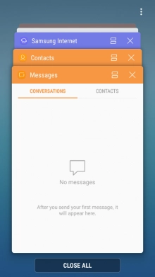 To end one running application, slide your finger right on the required application. To end one running application, slide your finger right on the required application.