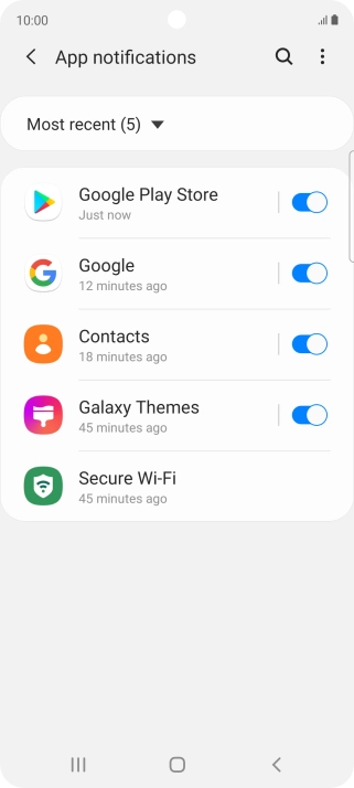 Press the drop down list. Press the drop down list.