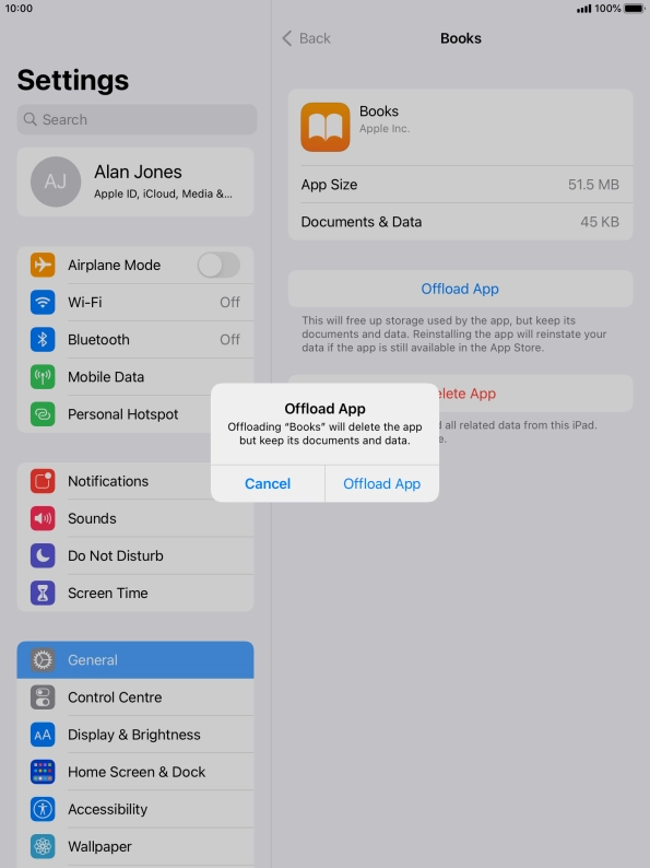 Press Offload App.