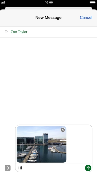 Press the send icon. Press the send icon.