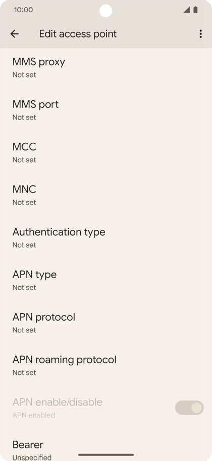 Press MMS proxy.