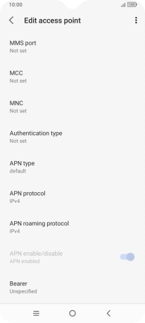 Press MMS port. Press MMS port.
