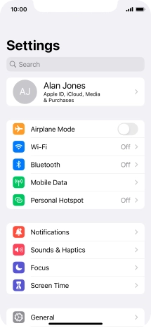 Press Mobile Data.