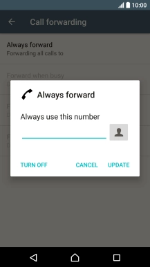 Press TURN OFF.