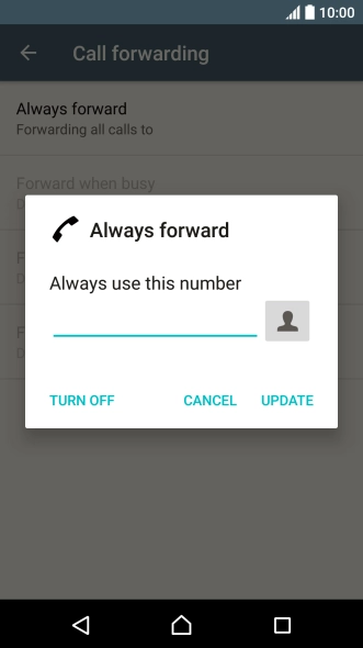 Press TURN OFF.