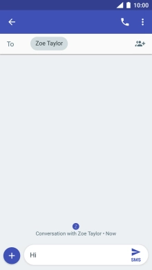 Press the send icon when you've finished your text message. Press the send icon when you've finished your text message.