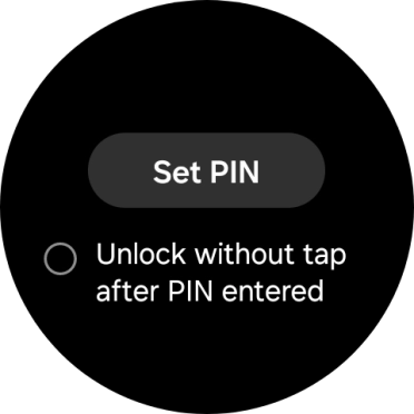 Press Set PIN. Press Set PIN.
