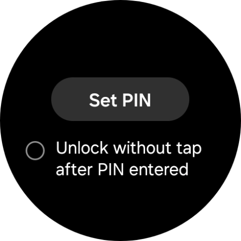 Press Set PIN. Press Set PIN.