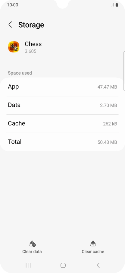 Press Clear cache.