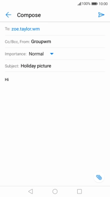 Press the attachment icon and go to the required folder. Press the attachment icon and go to the required folder.