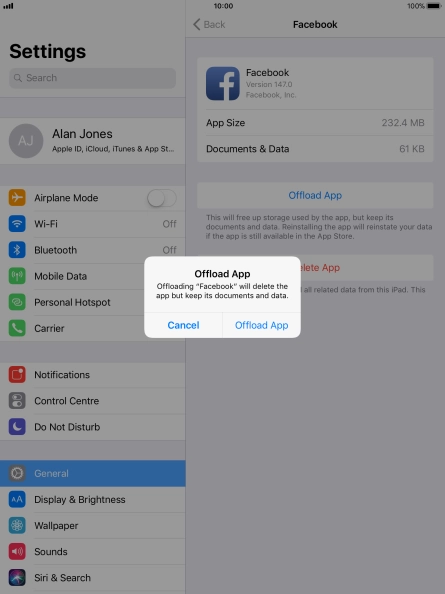 Press Offload App. Press Offload App.