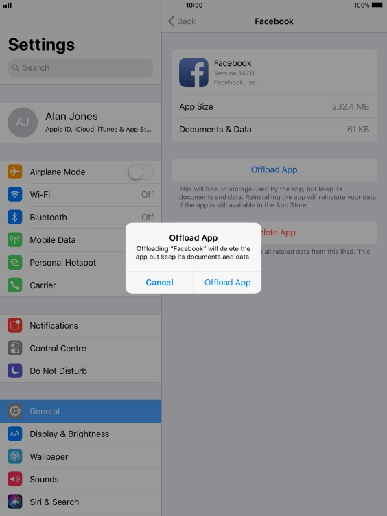Press Offload App. Press Offload App.