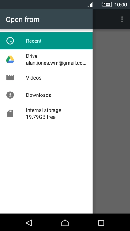 Press Videos and go to the required folder.