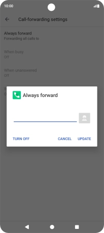 Press TURN OFF.