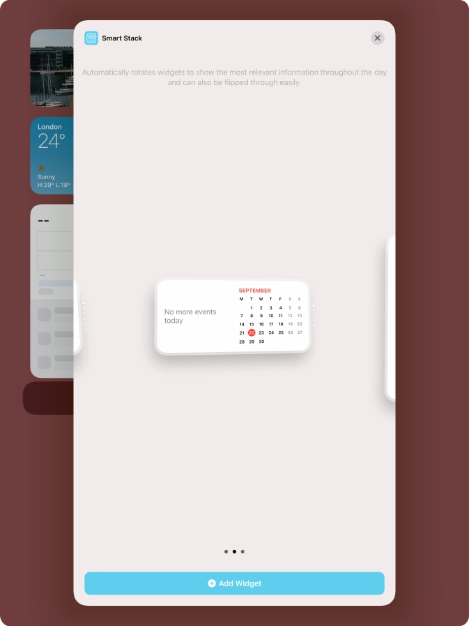 Press Add Widget.