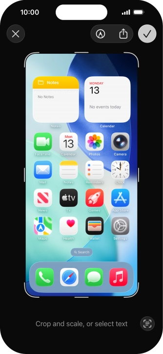 Follow the instructions on the screen to edit and save your screenshot. Follow the instructions on the screen to edit and save your screenshot.
