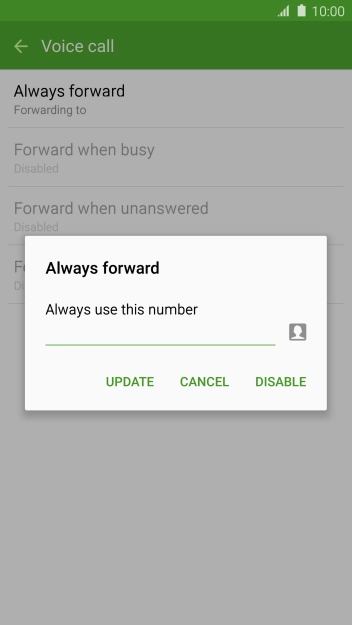 Press DISABLE.