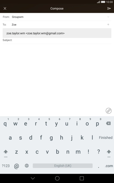 Press the required contact.