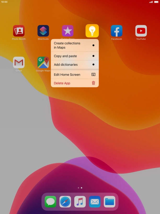Press Delete App.