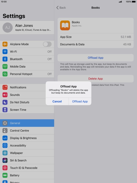 Press Offload App.