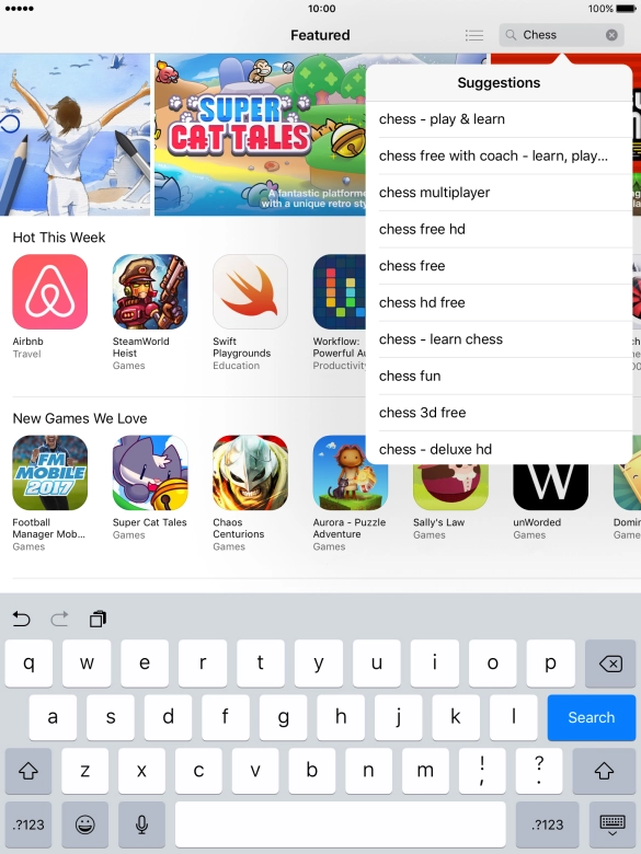 Press Search.