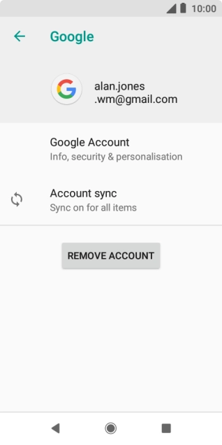 Press Account sync.