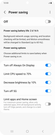 Press the indicators next to the required settings. Press the indicators next to the required settings.