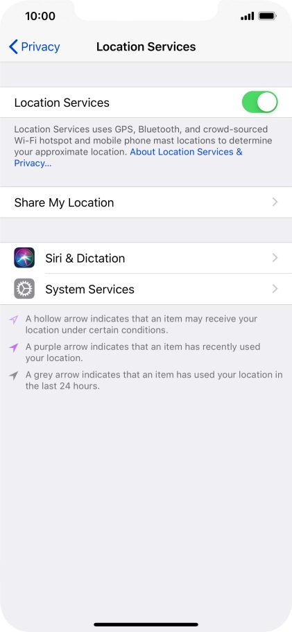 Press the required app.
