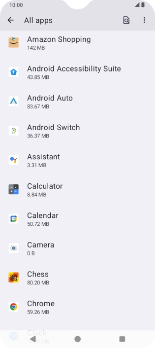 Press the required app. Press the required app.