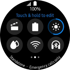 Press the low power mode icon. Press the low power mode icon.