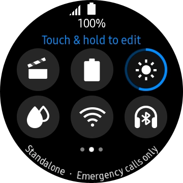 Press the low power mode icon. Press the low power mode icon.