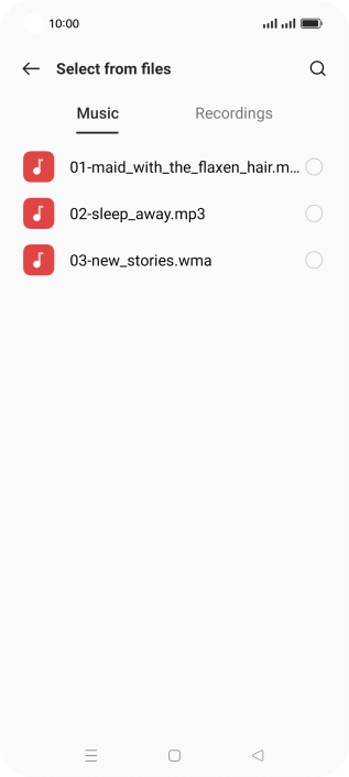 Press the required ring tones to hear them. Press the required ring tones to hear them.