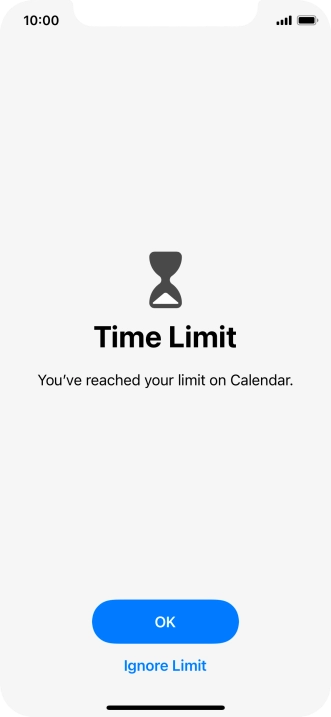 Press Ignore Limit.
