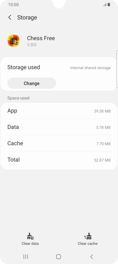 Press Clear cache.