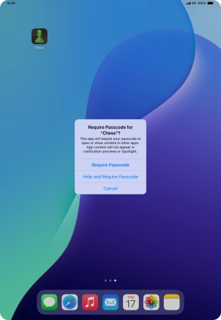 Press Require Passcode. Press Require Passcode.