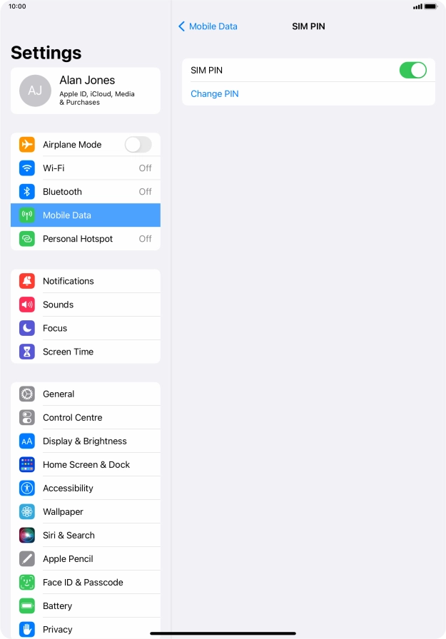 Press the indicator next to Press the indicator next to