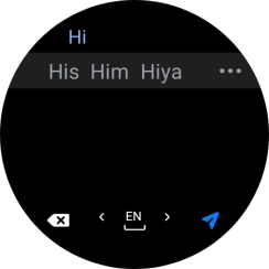 Press the send icon. Press the send icon.