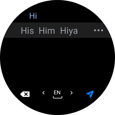Press the send icon. Press the send icon.