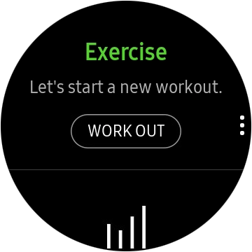 Press WORK OUT.