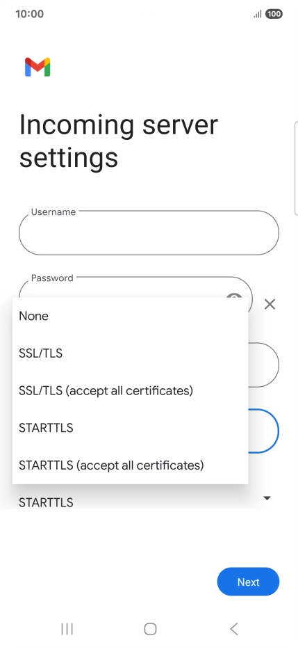 Press SSL/TLS.