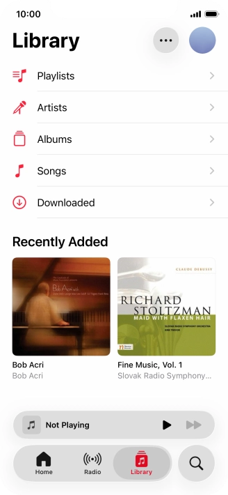 Press Playlists.